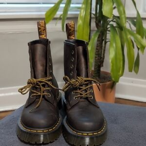 Dr. Martens Dark Brown Combat Boots